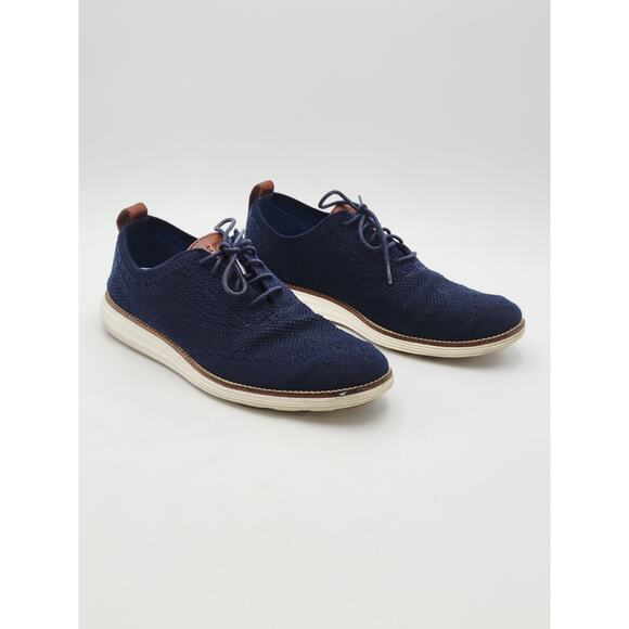 Cole Haan Men\'s Grand Knit Wingtip II Sneaker Blue C27960 US 9 M main image 7